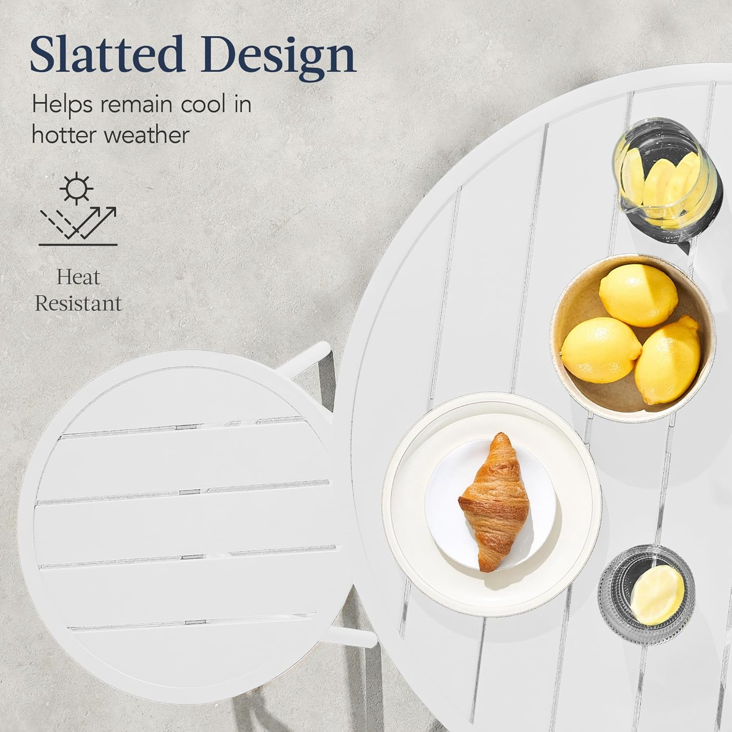 Arteva Living:  3-Piece Patio Dining Set, Bar Height, Outdoor Bistro Set, Outdoor Round Bar Table w/ 2 Bar Stools, Steel - Peacock Blue
