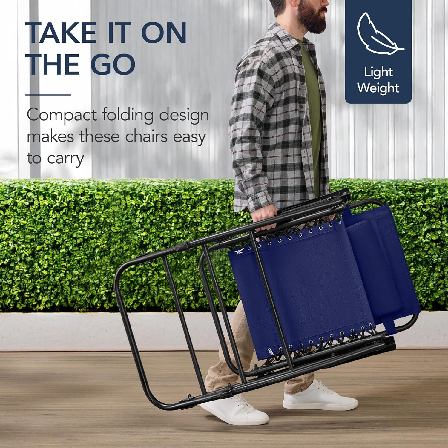 Arteva Living:  Outdoor Folding Rocking Chair, Zero Gravity Lounge Chair, Patio Rocker w/Headrest Pillow - Peacock Blue