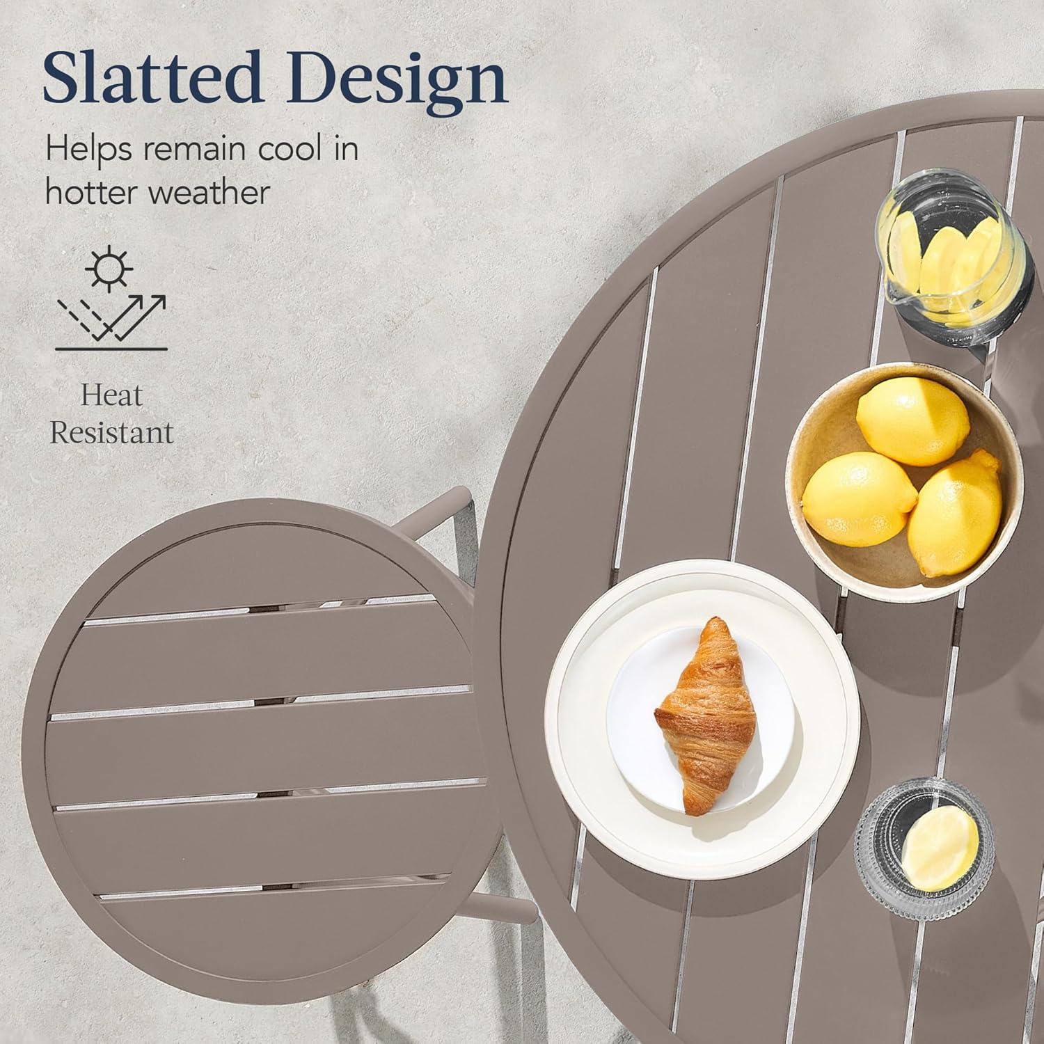 Arteva Living:  3-Piece Patio Dining Set, Bar Height, Outdoor Bistro Set, Outdoor Round Bar Table w/ 2 Bar Stools, Steel - Peacock Blue