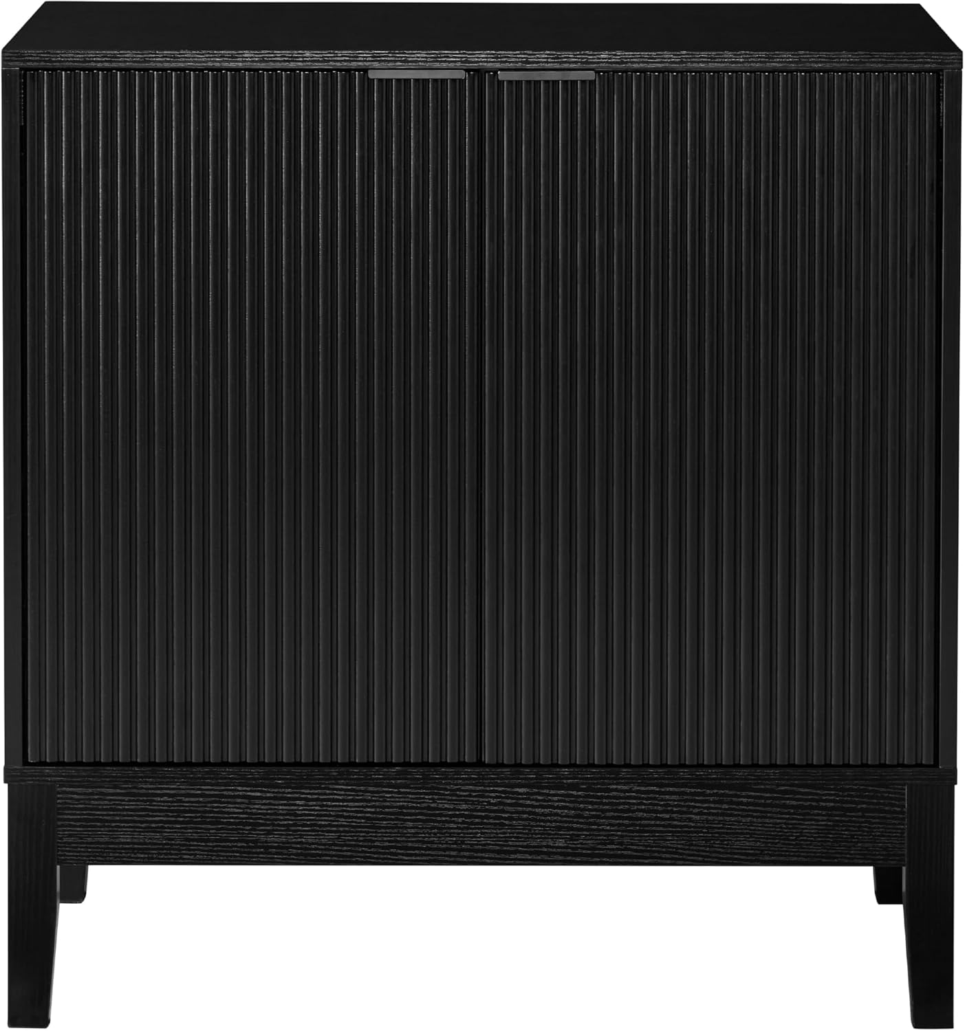 Arteva Living:  4-Door Large Reeded Storage Cabinet, Buffet Sideboard, Media Cabinet, Cupboard, Accent Console Table w/Adjustable Shelves – Natural