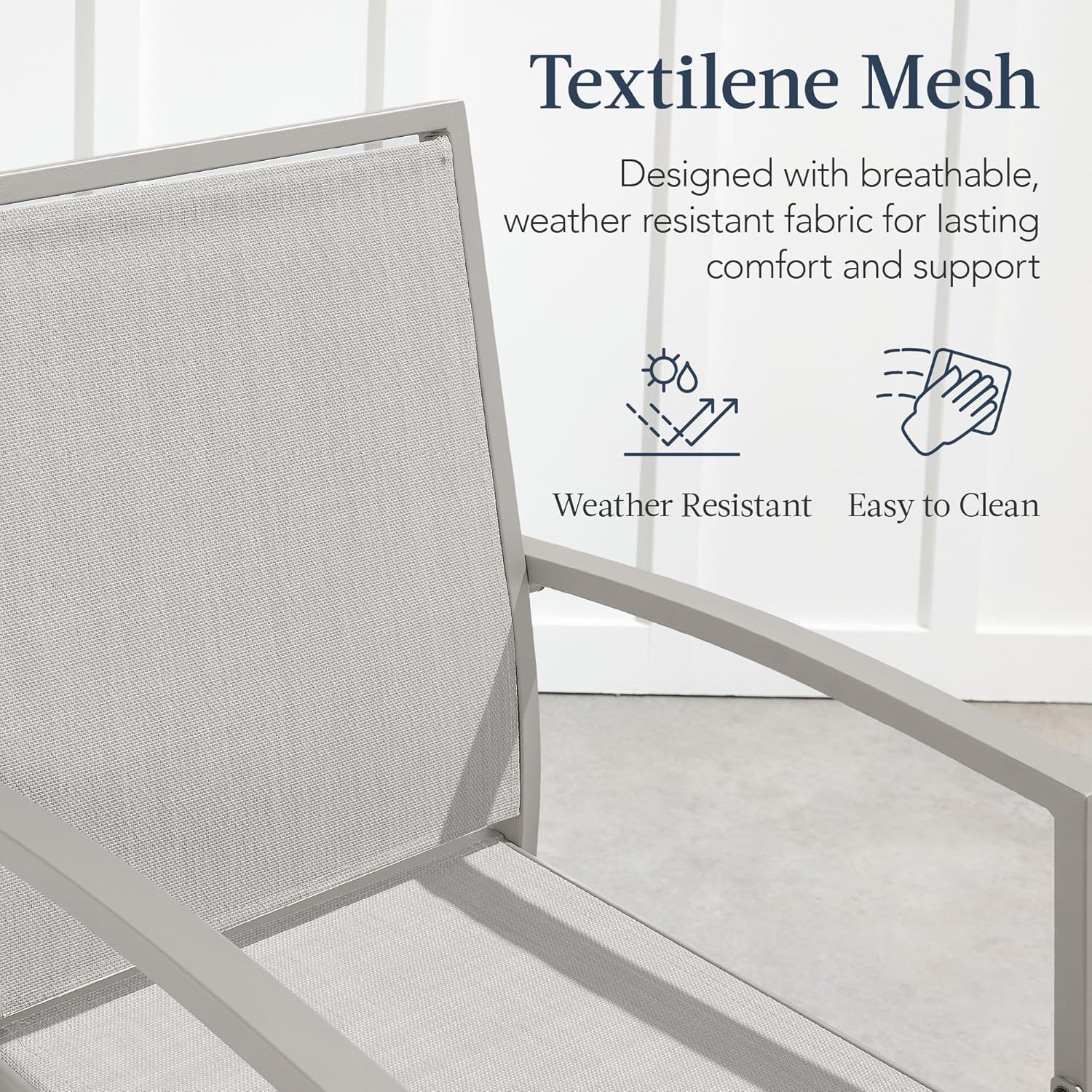 Arteva Living:  Outdoor Bar Stools Set of 2, Bar Height, Patio Furniture, All Weather Mesh Design w/Armrest - Black/Navy